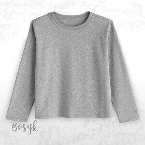 NEW - Long Sleeve Tshirt - T Shirt Grey -T Shirt Plain-T Shirt